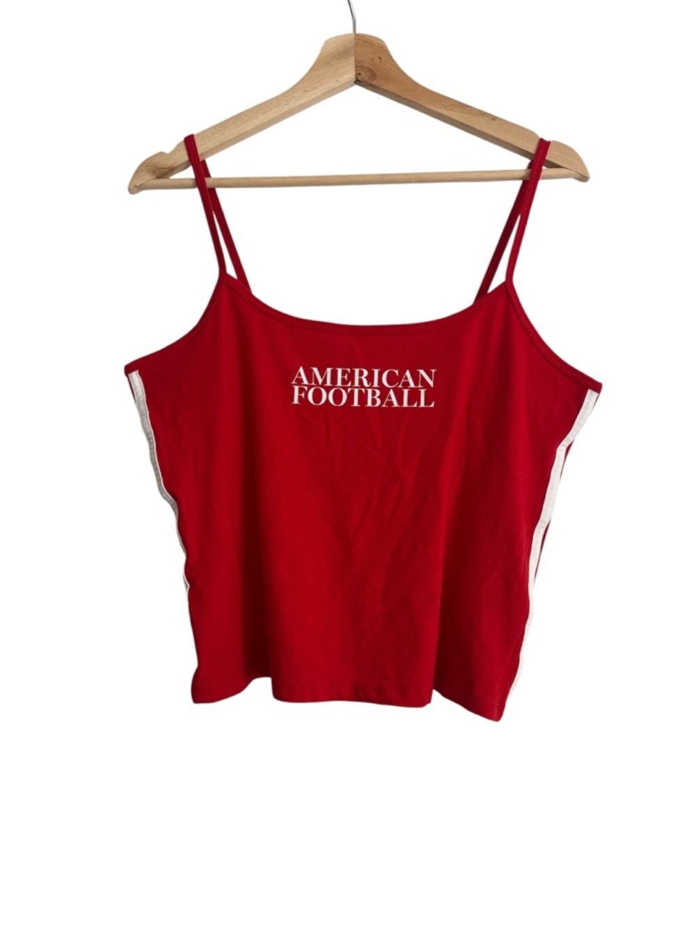 “American Football” Women’s Game Day Red Scoopneck Graphic Camisole NWT - Picture 2 of 5